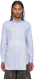 Comme des Garçons Shirt Blue Asymmetric Shirt