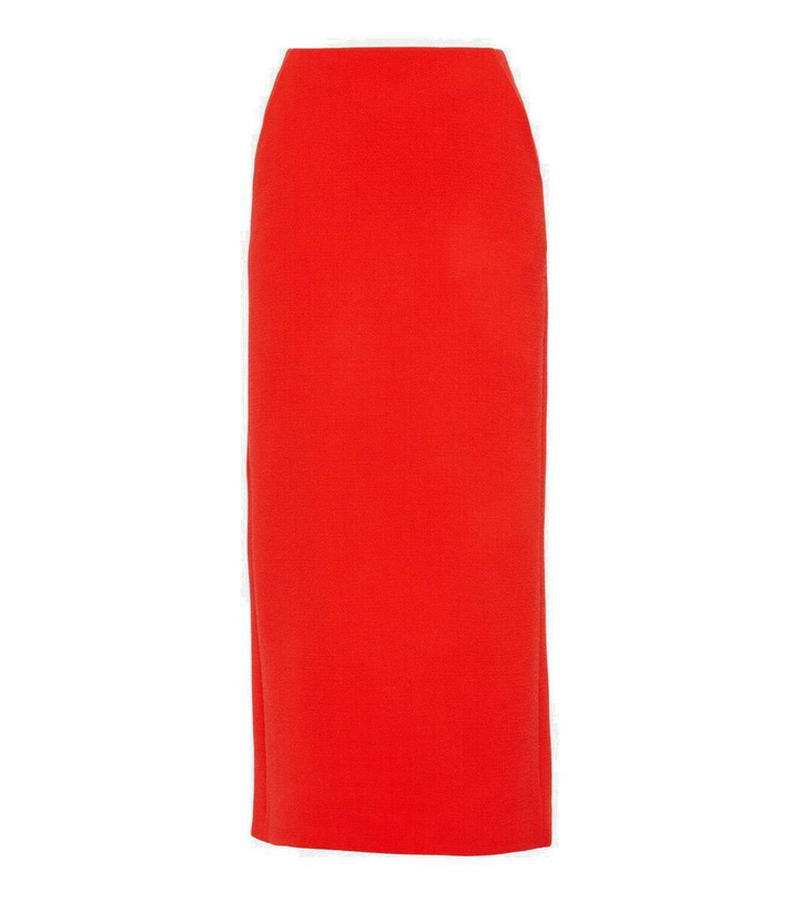 Photo: David Koma Virgin wool crêpe midi skirt