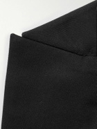 McQueen - Double-Breasted Asymmetric Wool-Gabardine Blazer - Black