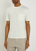 Brunello Cucinelli Linen and Cotton-blend T-shirt Off White