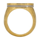 Versace Gold GV Pearl Ring