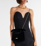 Aquazzura Bow Tie Small velvet tote bag