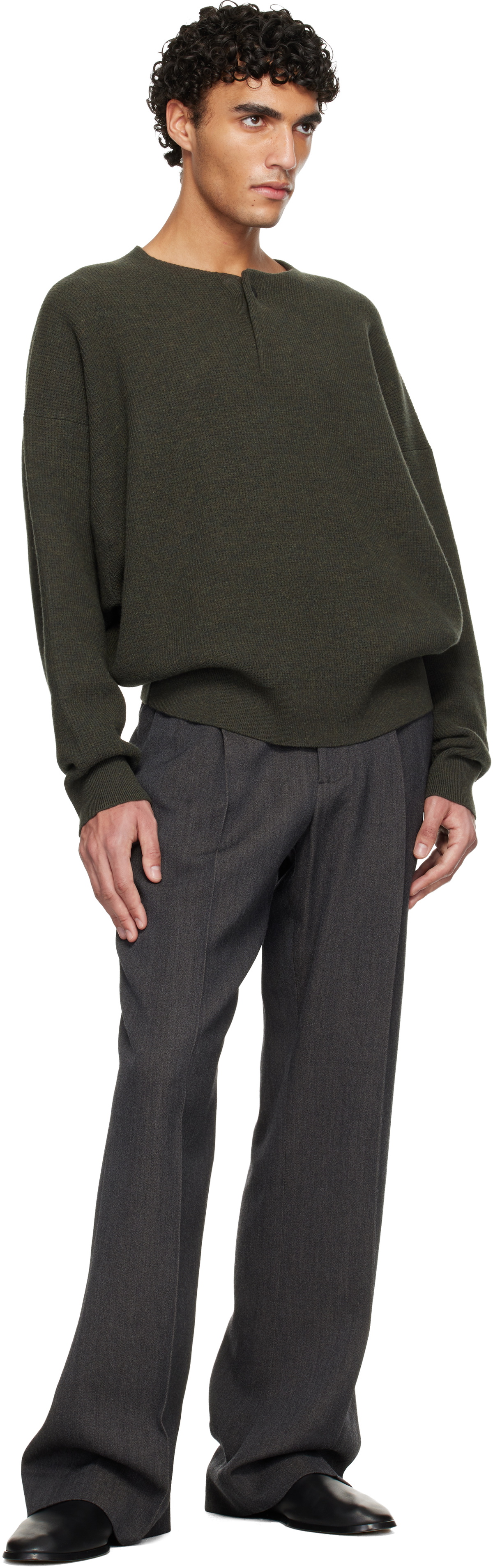 Fear of God Green Henley Sweater
