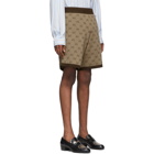 Gucci Brown Knit GG Shorts