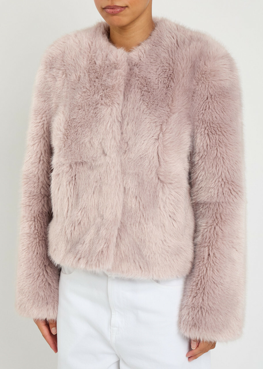 Stand Studio Halle Faux fur Jacket Light Pink