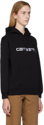 Carhartt Work In Progress Black Embroidered Hoodie