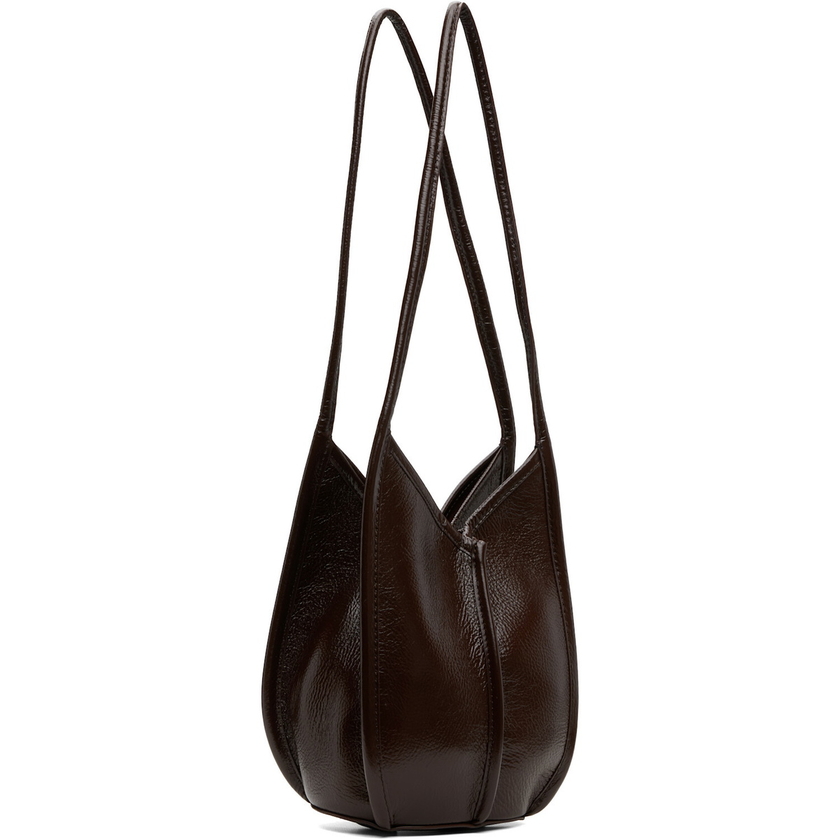 HEREU Brown Calella Bucket Leather Bag