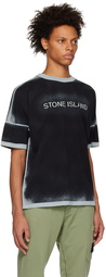 Stone Island Navy Spray Painted T-Shirt