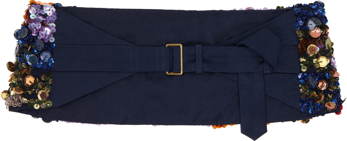 Dries Van Noten Multicolor Embroidered Cummerbund Belt