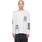 Yohji Yamamoto Off-White Patched Long Sleeve T-Shirt