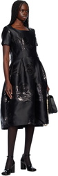 Comme des Garçons Comme des Garçons Black Jacquard Floral Pattern Midi Dress