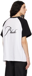 Rhude White & Black Raglan T-Shirt