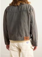 Cherry Los Angeles - Mechanic Corduroy-Trimmed Cotton-Canvas Jacket - Gray