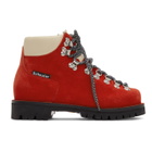 Proenza Schouler Red Lace-Up Hiking Boots