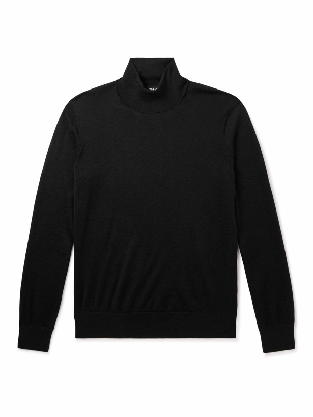 Photo: Zegna - Cashmere and Silk-Blend Rollneck Sweater - Black