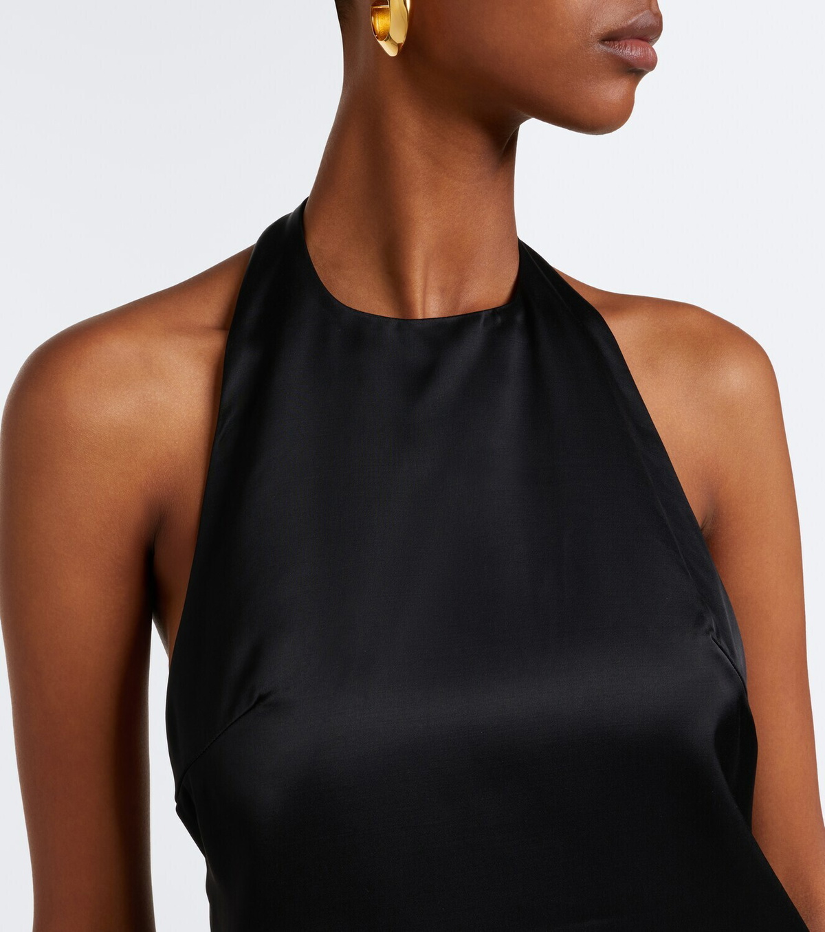 Róhe Halterneck satin top