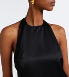 Róhe Halterneck satin top