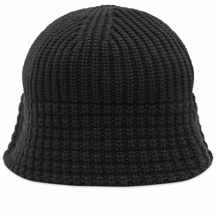 Photo: Flagstuff Men's Knitted Bucket Hat in Black