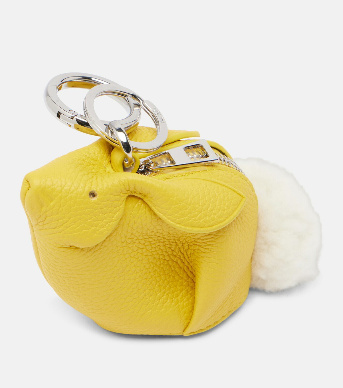 Loewe Shearling-trimmed leather bag charm