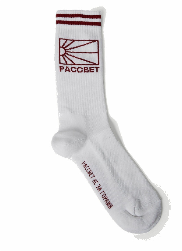 Photo: Logo Jacquard Socks in White