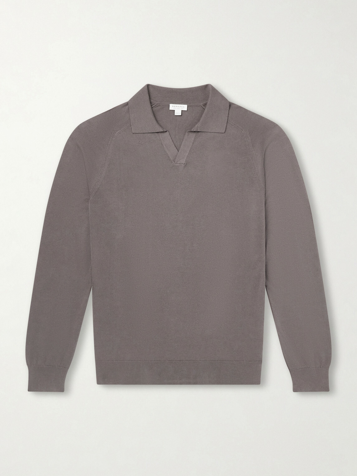 Sunspel - Sea Island Cotton and Cashmere-Blend Polo Shirt - Brown