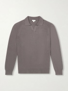 Sunspel - Sea Island Cotton and Cashmere-Blend Polo Shirt - Brown