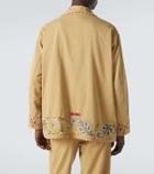 Bode Feather Runner embroidered cotton jacket