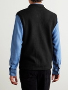 NN07 - 6398 Boiled Wool Gilet - Black