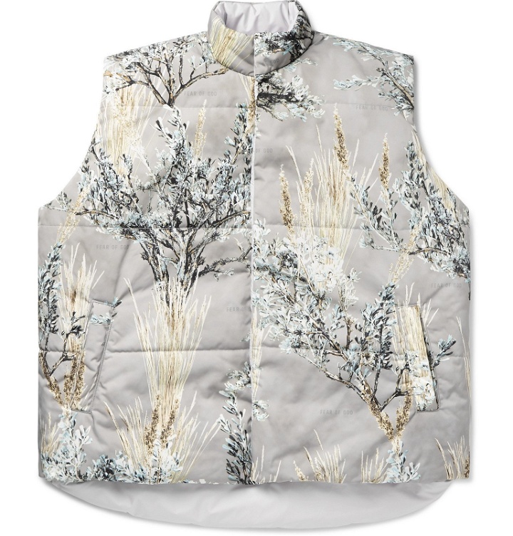 Photo: Fear of God - Oversized Reversible Quilted Printed Nylon Gilet - Gray