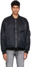 Solid Homme Black MA-1 Bomber Jacket