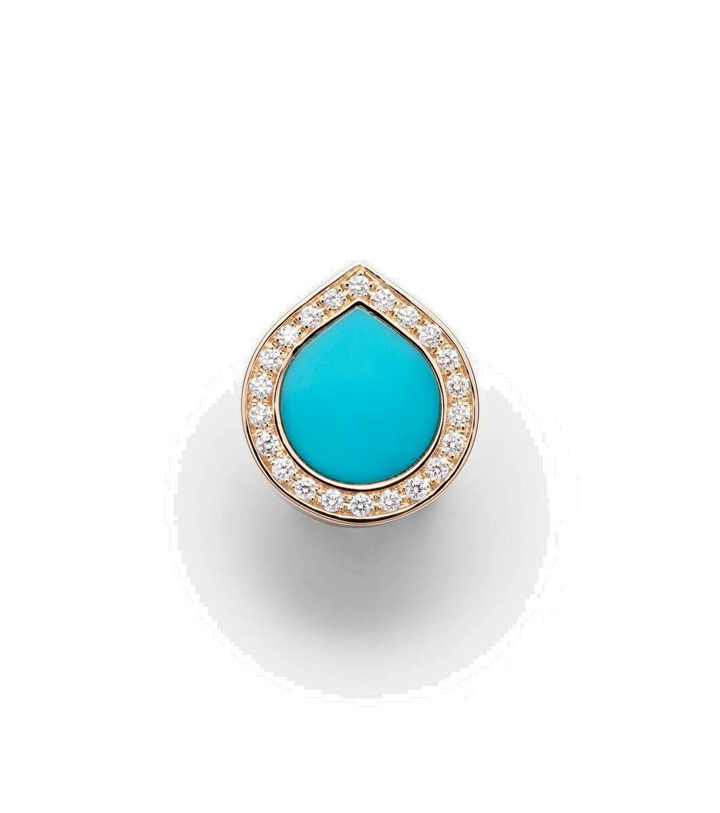 Photo: Repossi Antifer 18kt rose gold single earring with turquoise and diamonds