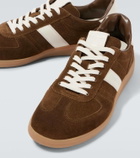 Tom Ford Archer leather-trimmed suede sneakers