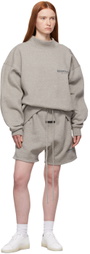 Fear of God ESSENTIALS Grey Pullover Mockneck Sweatshirt