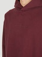 Logo Embroidery Hooded Sweatshirt in Burgundy