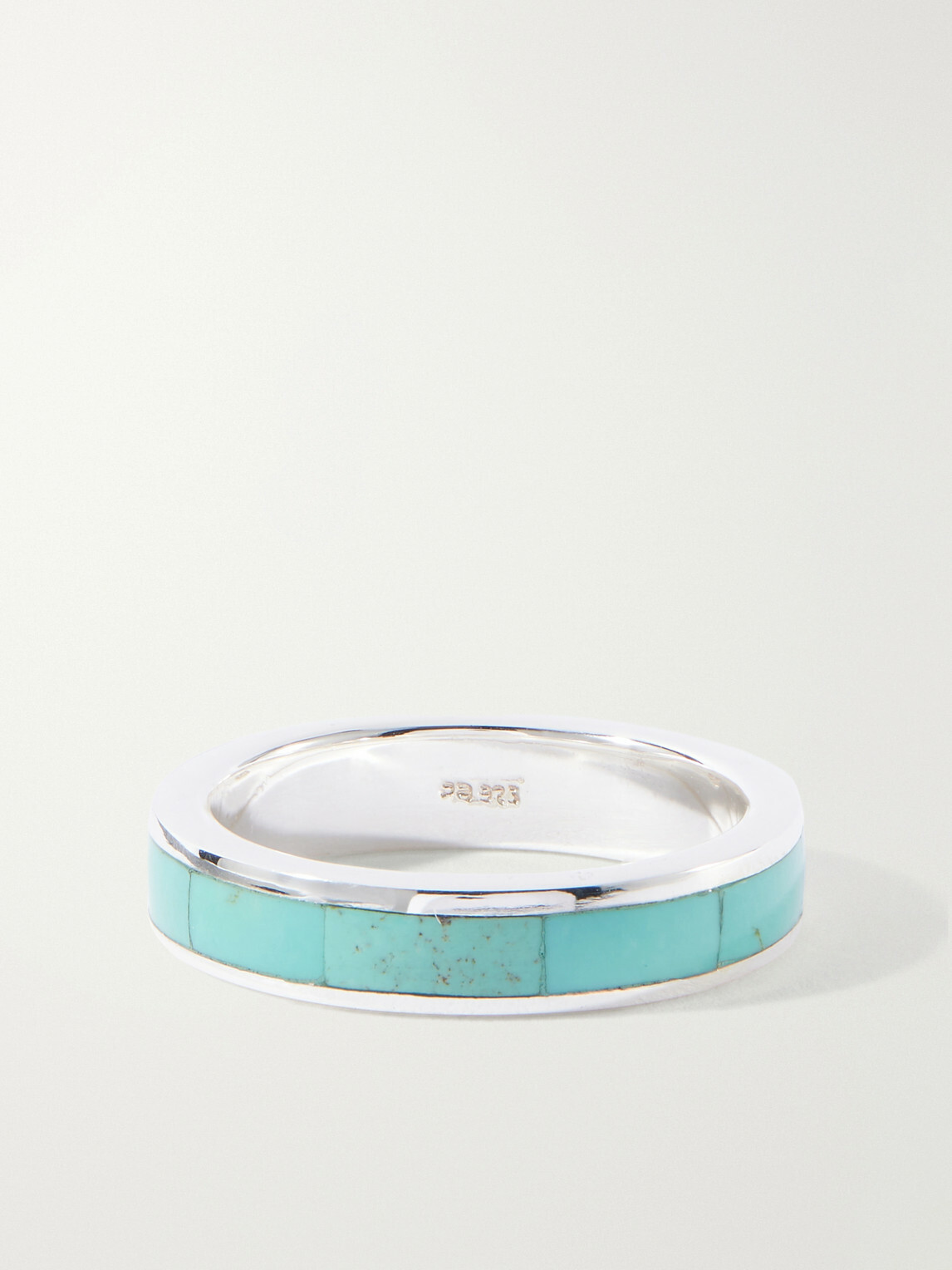 Peyote Bird - Infinity Sterling Silver and Turquoise Ring - Blue