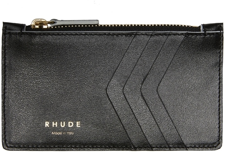 Photo: Rhude Leather Zip-Up Card Holder