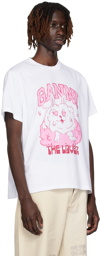 GANNI White Love Bunny T-Shirt