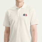 Moncler Men's Cotton Pique Logo Polo in White