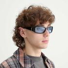 Le Specs Du Jour Sunglasses in Black/Sky Blue Tint 
