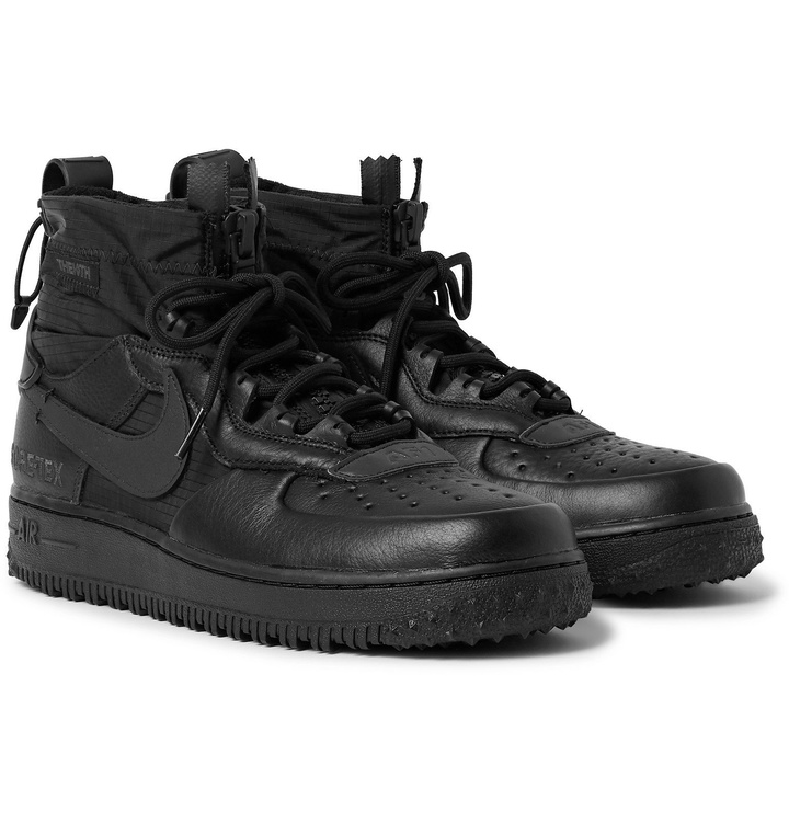 Photo: Nike - Air Force 1 Winter GORE-TEX and Leather High-Top Sneakers - Black