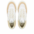 Stepney Workers Club Men's Pearl S-Strike Suede Mix Sneakers in White/Earth