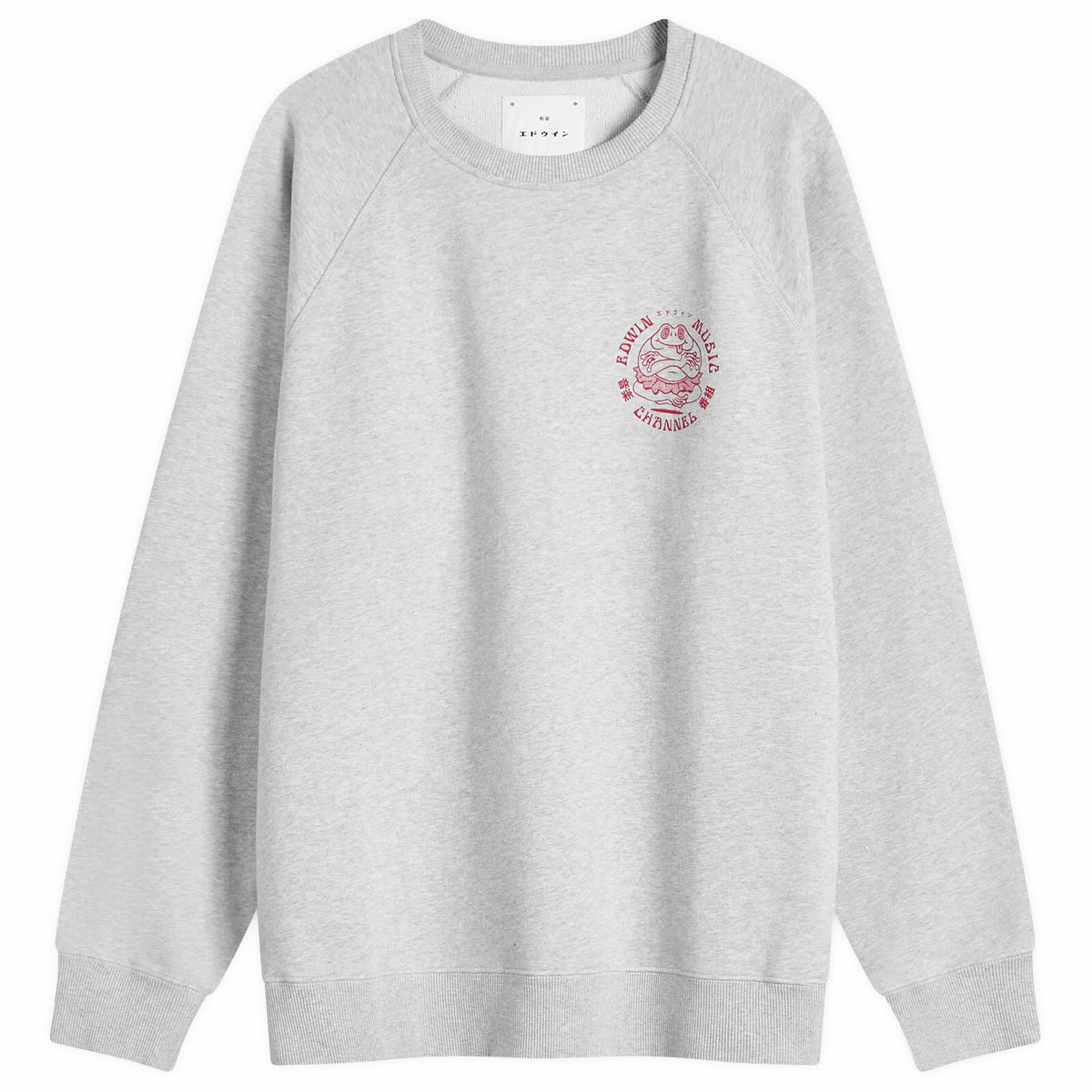 Edwin Men's Music Channel Crew Sweat in Grey Marl