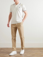 Polo Ralph Lauren - Wimbledon Logo-Embroidered Appliquéd Cotton-Piqué Polo Shirt - White