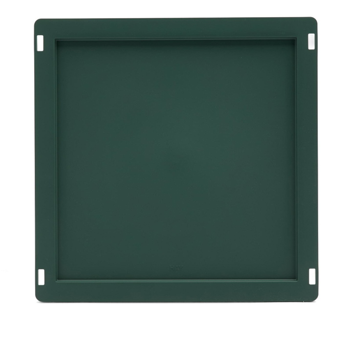 Photo: HAY Medium Square/Cube Recycled Colour Crate Lid in Dark Green 