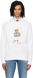 Polo Ralph Lauren White Beach Club Bear Sweatshirt