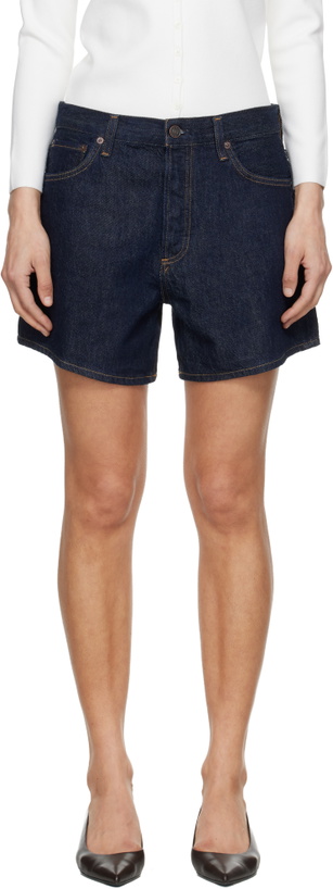 Photo: AGOLDE Navy Leith Denim Shorts