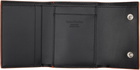 Acne Studios Orange Trifold Leather Wallet