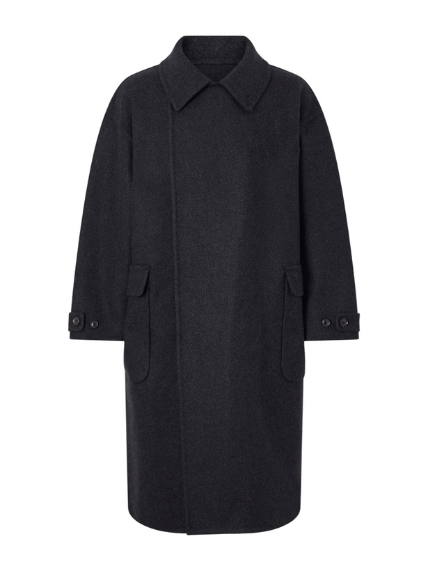 Photo: YOKE - Double-Breasted Wool and Cashmere-Blend Felt Coat - Gray