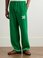 BODE - Sophomore Straight-Leg Appliquéd Cotton and Lyocell-Blend Jersey Sweatpants - Green