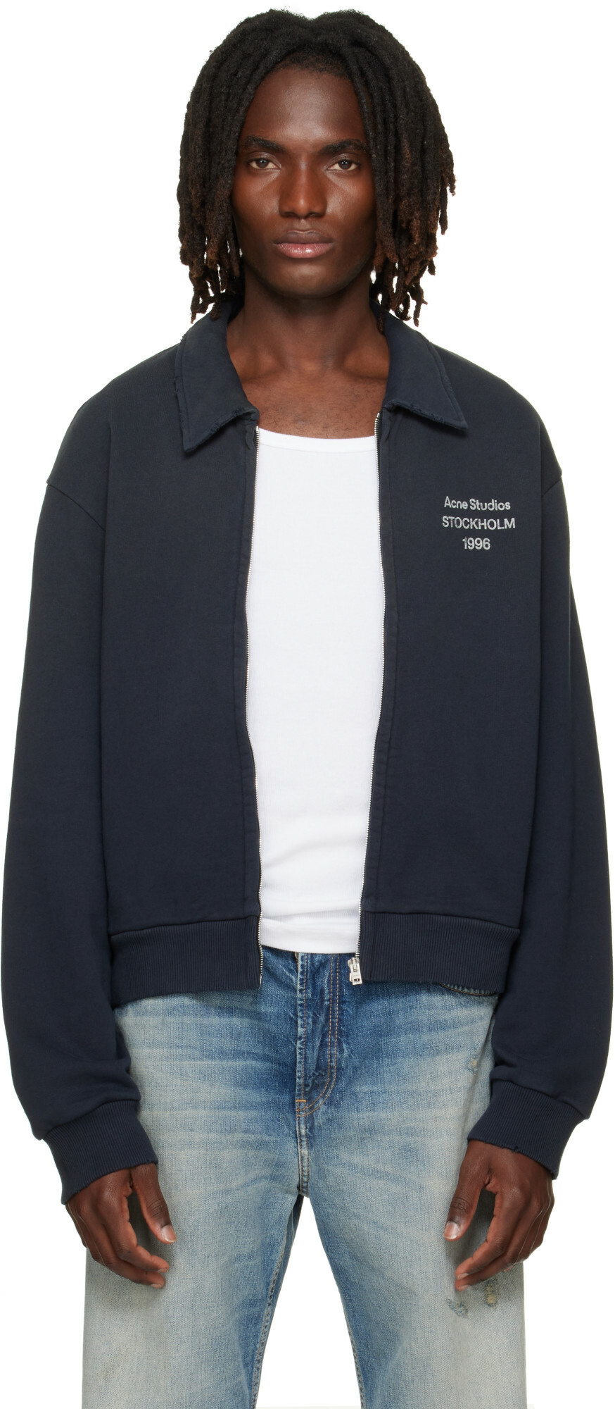 Acne Studios Black Zip Sweatshirt